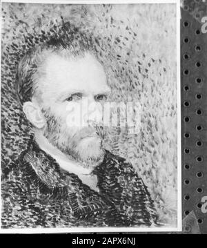 Riproduzione Fotografia Riproduzione Riproduzione di un autoritratto di Van Gogh Data: Senza nome personale: Gogh, Vincent van Foto Stock