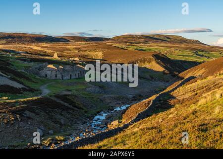 La resa Puzzava il Mulino tra Langthwaite e Feetham, North Yorkshire, Inghilterra, Regno Unito Foto Stock