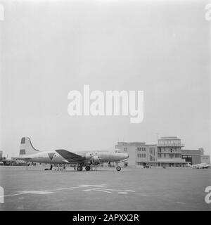 Medio Oriente 1950-1955: Egitto Cairo Airport Data: 1950 Luogo: Cairo, Egitto Parole Chiave: Campi Aerei Foto Stock