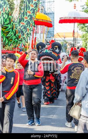 Vihara Dharmayana, Tempio Buddista Cinese A Kuta, Bali, Indonesia. 24 Gennaio 2020. La comunità cinese-indonesiana celebra il nuovo anno lunare Foto Stock