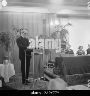 Incontro Giubilare Il Mulino Olandese 40 Anni. Tavola del Consiglio Data: 3 marzo 1963 Parole Chiave: Tavoli da tavolo, anniversari, riunioni Foto Stock