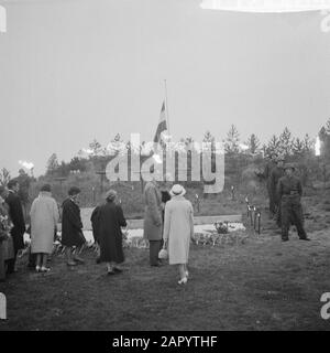 Commemorazione dei morti sul Waalsdorpervlakte Data: 4 maggio 1961 luogo: L'Aia Parole Chiave: Commemorazioni Foto Stock