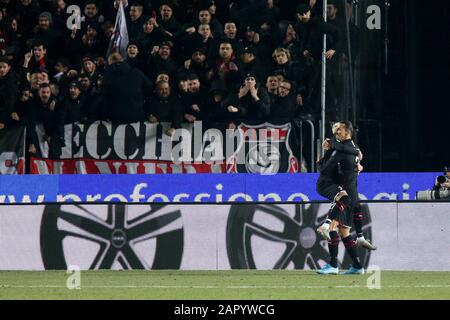 Felicità Milano goal in Brescia vs Milano, Brescia, Italia, 24 Jan 2020, Campionato Italiano Calcio Serie A Men Foto Stock