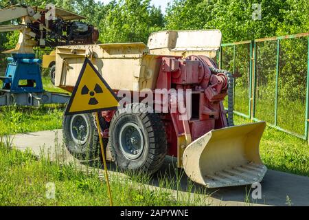 Chernobyl, Ucraina, 20 Maggio 2019. Mostra di robot coinvolti nel periodo successivo all'incidente di Chernobyl Foto Stock