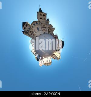 Little Planet - Cattedrale Di Treviri, Germania Foto Stock