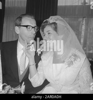 Mission Telegraph matrimonio Alex Berman e vera de Vre Data: 26 aprile 1962 Parole Chiave: Matrimoni Nome del personale: Alex Berman Nome dell'istituzione: Telegraph Foto Stock