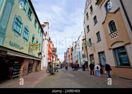 Monaco di Baviera, Germania-Ottobre 2019 : Marienplatz e Municipio di Monaco di Baviera, Germania Foto Stock