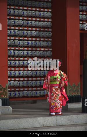 La Gente Visita Il Santuario Di Kanda, Tokyo Foto Stock