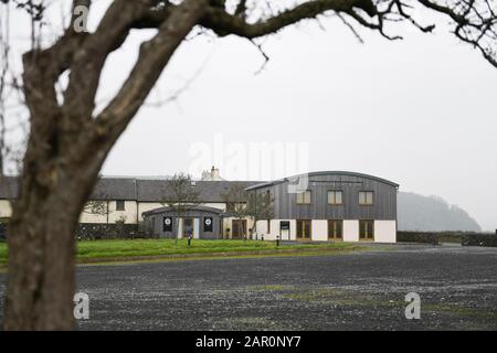 Esterno Vista generale del Corran Resort and Spa a Laugharne, Carmarthen nel gennaio 2020. Foto Stock