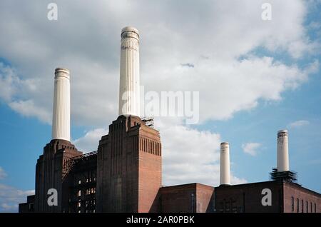 Battersea Power Station, Londra UK, prima dell'attuale riqualificazione Foto Stock