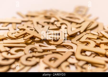 GDPR, insalata di lettere, lettere di legno Foto Stock