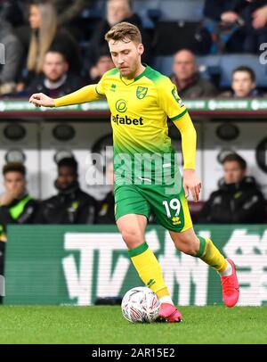 Tom Trybull di Norwich City durante la quarta partita di fa Cup a Turf Moor, Burnley. Foto Stock