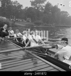 Campionati europei di canottaggio Signore a Duisburg, otto di Argo Data: 20 Agosto 1965 luogo: Duisburg Parole Chiave: Canottaggio, Campionati Nome personale: Argo Foto Stock