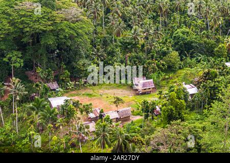 Vista aerea su Bougainville, Papua Nuova Guinea Foto Stock