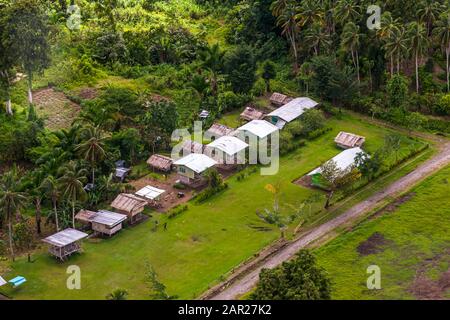 Vista aerea su Bougainville, Papua Nuova Guinea Foto Stock