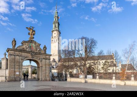 Czestochowa, Polonia - 12 dicembre 2019: Visita al santuario di Jasna Gora, monastero di Czestochowa, luogo di pellegrinaggio Molto importante e popolare a Polan Foto Stock