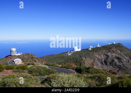 Roque de los Muchachos. Osservatorio su la Palma, Isole Canarie, Spagna Foto Stock