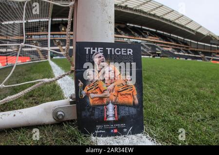 25th Gennaio 2020, KC Stadium, Kingston upon Hull, Inghilterra; Emirates fa Cup, Hull City v Chelsea: Programma giornaliero di partite Foto Stock