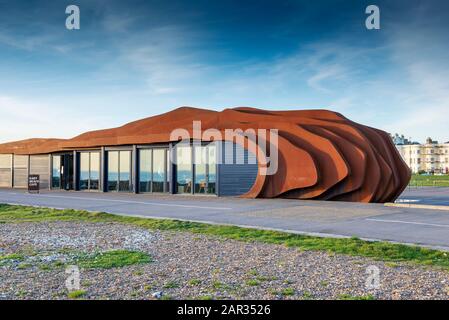 East Beach Cafe, Lungomare Di Littlehampton, West Sussex, Inghilterra Foto Stock