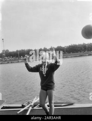 Campionati Europei Di Aratura 1966, Skiffeuse Russo Constantinova; Foto Stock