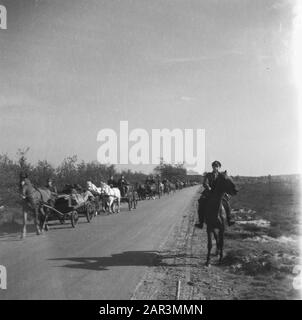 Capitolazione: Armi di spedizione Soest da parte dei tedeschi. Armi sulla loro strada per il deposito di armi a Soest, dove i tedeschi devono consegnare le loro armi Data: 10 maggio 1945 luogo: Soest, Utrecht (provincia) Parole Chiave: Militare, armi Foto Stock