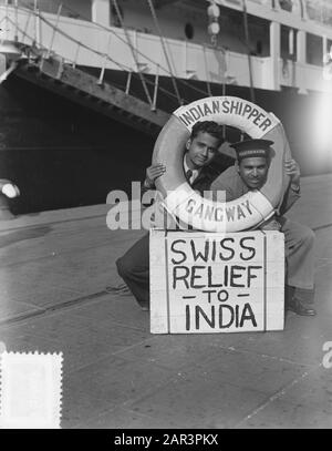 Swiss Relief to India (derrata alimentare) Data: 14 ottobre 1951 Parole Chiave: Alimenti Foto Stock