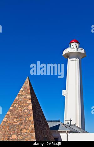 Il faro della riserva di Donkin a Port Elizabeth, Sudafrica Foto Stock