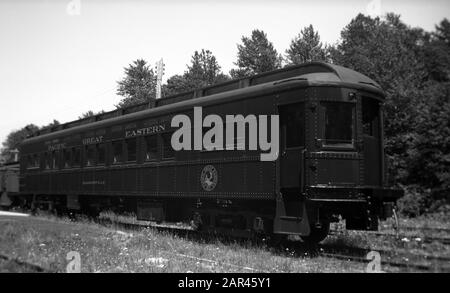 Pge Pacific Great Eastern Railway, Passenger Car 'Barkerville', 3 Luglio 1950, Squamish British Columbia Canada Foto Stock