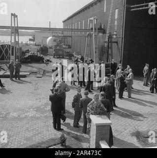 Nuova fabbrica Bronze Work (apertura del Sindaco) Data: 15 aprile 1952 Parole Chiave: Sindaci, FACTORIES, Aperture Foto Stock