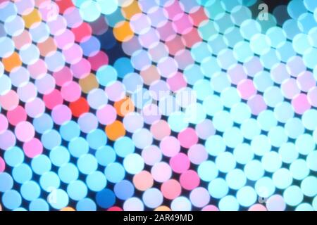 Bokeh colorato da lampadine a LED. Sfondo bokeh colorato. Foto Stock