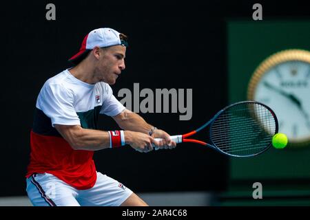 Melbourne, Australia. 26 Gennaio 2020. Diego Schwartzman Durante L'Australian Open. Credito: Dave Hewison/Alamy Live News Foto Stock