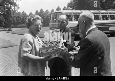 Regina Juliana riceve antichi giorni a Palace Soestdijk una delegazione da Hedel Data: 16 giugno 1967 Località: Soestdijk, Utrecht Parole Chiave: Anziani, delegazioni, regine, ricevute, anziani, palazzi Nome personale: Juliana, Regina Foto Stock