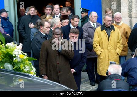 Raymond Goethals Funerailles Funeral Begrafenis Basile Boli Goerges Heylens Christian Piot Robby Rensenbrink Paul Van Himst Odillon Polleunis Picture By Walschaerts Francois Credit: Pro Shots/Alamy Live News Foto Stock