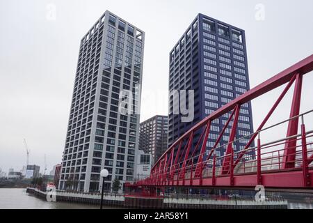 London City Island By Ecoworld Ballymore, Leammouth Peninsula, Poplar, East London, Uk Foto Stock