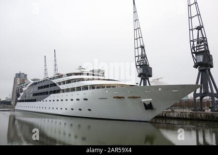 Sunborn London Floating Hotel, Royal Victoria Dock, Western Gateway, Royal Docks, London E16 Foto Stock