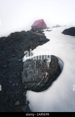 Sefton Bivvy, Monte Aoraki Cook National Park, Nuova Zelanda Foto Stock