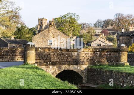 Downham Village, Ribble Valley, Lancashire, Inghilterra. Foto Stock