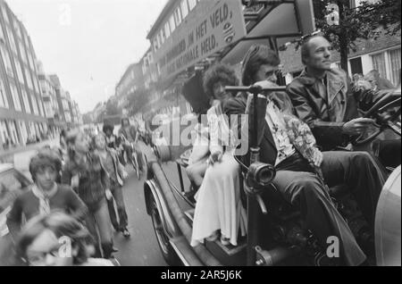Jongbloed ad Amsterdam onorato, Jan Jongbloed durante il tour Data: 15 luglio 1974 luogo: Amsterdam, Noord-Holland Parole Chiave: Tributi, sport, calciatori Nome personale: Jongbloed, Jan Foto Stock