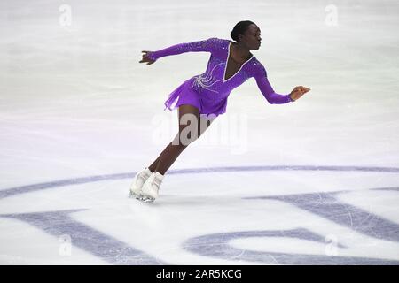 Mae Berenice MEITE dalla Francia, durante il Ladies Free Program ai Campionati europei di pattinaggio europeo ISU 2020 a Steiermarkhalle, il 25 gennaio 2020 a Graz, Austria. Credit: Raniero Corbelletti/Aflo/Alamy Live News Foto Stock