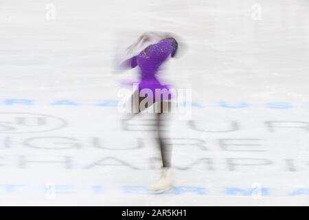 Mae Berenice MEITE dalla Francia, durante il Ladies Free Program ai Campionati europei di pattinaggio europeo ISU 2020 a Steiermarkhalle, il 25 gennaio 2020 a Graz, Austria. Credit: Raniero Corbelletti/Aflo/Alamy Live News Foto Stock