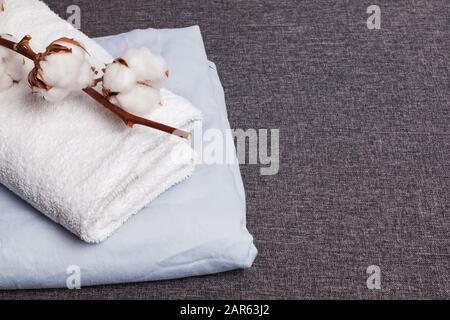Home tessile e cootton ramo primo piano Foto Stock