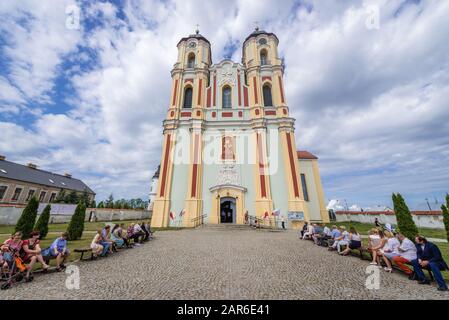 Basilica della Visitazione della Beata Vergine Maria nell'ex monastero Domenicano nella città di Sejny situata a Podlaskie Voivodato, Polonia Foto Stock