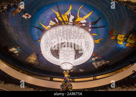 L'interno di Lisboa hotel e casinò a Macau. Foto Stock