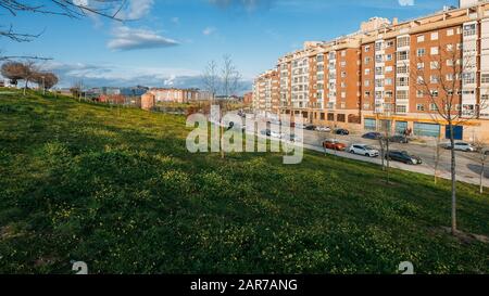 Madrid, Spagna - 26 Gennaio 2020: Quartiere Residenziale A Las Tablas Madrid Spagna Foto Stock