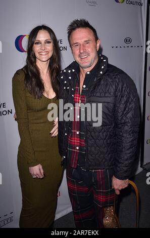 Park CITY, UTAH - 25 GENNAIO: Christina McLarty e David Arquette partecipano Alla Cena dei premi di gala della Creative Coalition's Spotlight Initiative presso la suite Kia Telluride Supper il 25 gennaio 2020 a Park City, Utah. Foto: ImageSPACE/MediaPunch Foto Stock