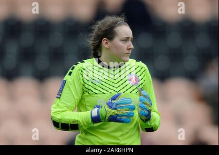 Canons Park, Regno Unito. 26th Gen 2020. Bethan Davies di Barnsley Donne durante la WomenÕs fa Cup Quarta partita rotonda tra Tottenham Hotspur Women e Barnsley Women all'Hive Stadium di Londra, UK - 26th January 2020 Credit: Action Foto Sport/Alamy Live News Foto Stock