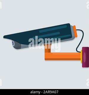 immagine vettoriale isolata di sicurezza della telecamera cctv Illustrazione Vettoriale