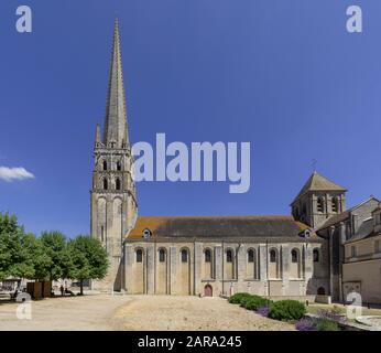 Abbazia, Saint-Savin, dipartimento Vienne, Francia Foto Stock
