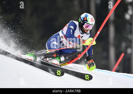 Stefano GROSS (ITA), azione, sci alpino, slalom maschile, 80th Hahnenkamm gara 2020, Kitzbuehel, Hahnenkamm, il gennaio 26th, 2020 | utilizzo in tutto il mondo Foto Stock