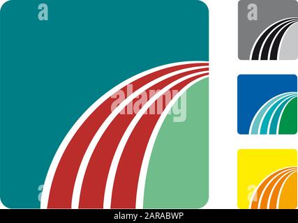 Vector Sign Athletics Stadium Illustrazione Vettoriale